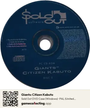 Giants: Citizen Kabuto Computer, PAL disc