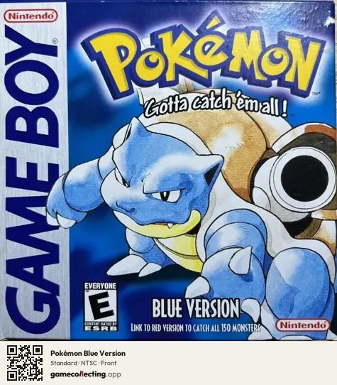 Pokémon Blue Version Game Boy, NTSC box front