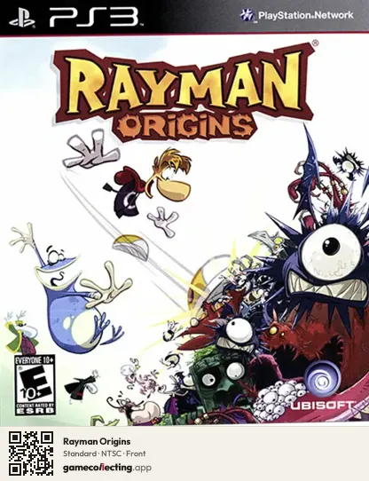 Rayman Origins PlayStation 3, NTSC box front