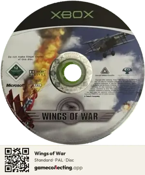Wings of War Xbox, PAL disc