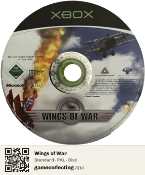 Wings of War Xbox, PAL disc