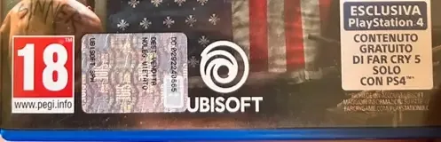 Far Cry 5, the PEGI square on its front