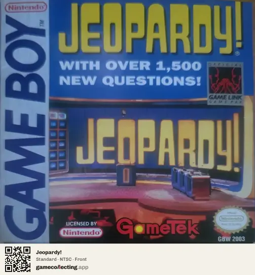 Jeopardy! Game Boy, NTSC box front