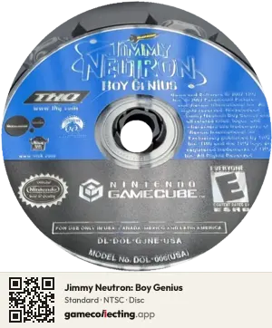 Jimmy Neutron: Boy Genius Nintendo GameCube, NTSC disc
