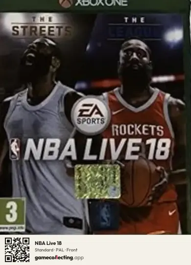 NBA Live 18 Xbox One, PAL box front