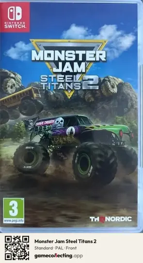 Monster Jam Steel Titans 2 Nintendo Switch, PAL box front