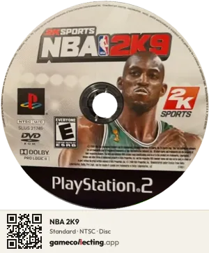 NBA 2K9 PlayStation 2, NTSC disc