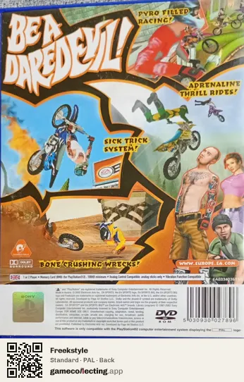 Freekstyle PlayStation 2, PAL box back
