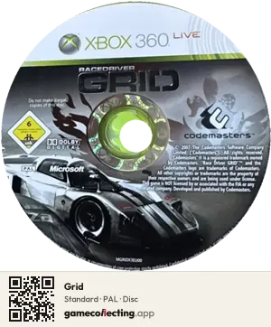 Grid Xbox 360, PAL disc