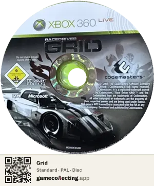 Grid Xbox 360, PAL disc
