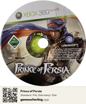 Prince of Persia Xbox 360, PAL disc