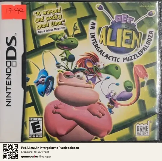 Pet Alien: An Intergalactic Puzzlepalooza Nintendo DS, NTSC box front