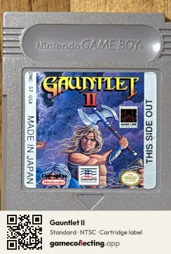 Gauntlet II Game Boy, NTSC cartridge label