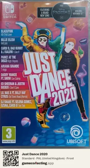 Just Dance 2020 Nintendo Switch, United Kingdom box front