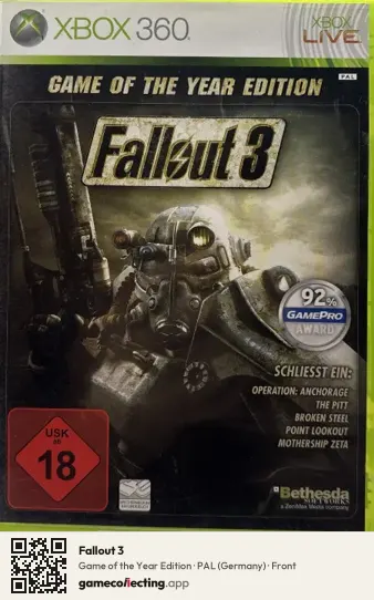 Fallout 3 Xbox 360, Germany box front