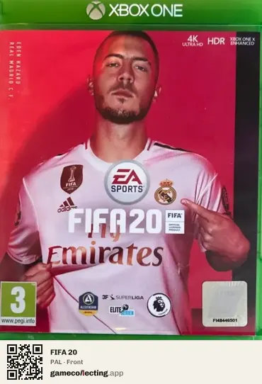 FIFA 20 Xbox One, PAL box front
