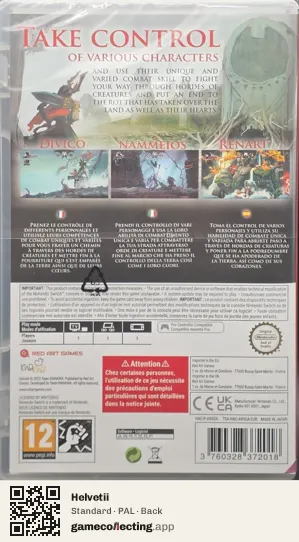 Helvetii Nintendo Switch, PAL box back