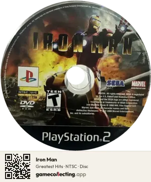 Iron Man PlayStation 2, NTSC disc