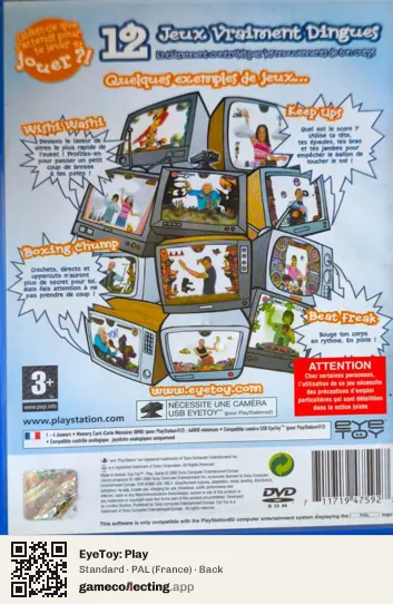 EyeToy: Play PlayStation 2, France box back