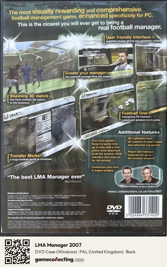 LMA Manager 2007 Computer, United Kingdom box back