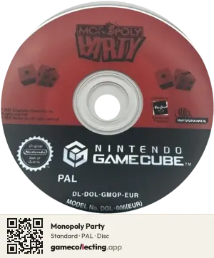 Monopoly Party Nintendo GameCube, PAL disc