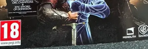 Middle-earth: Shadow of War, the PEGI square on its front
