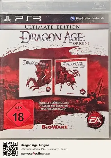 Dragon Age: Origins PlayStation 3, Germany box front