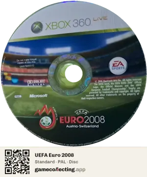 UEFA Euro 2008 Xbox 360, PAL disc