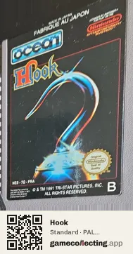 Hook Nintendo Entertainment System, PAL cartridge label
