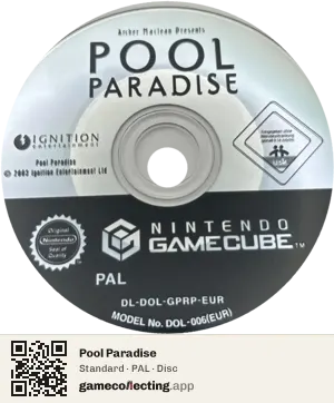 Pool Paradise Nintendo GameCube, PAL disc