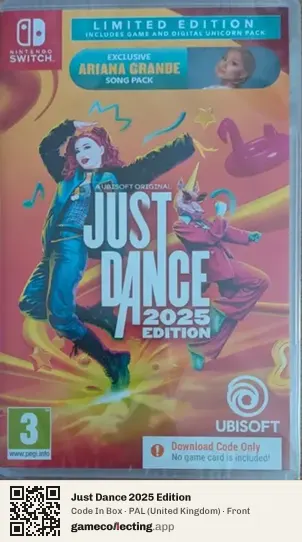 Just Dance 2025 Edition Nintendo Switch, United Kingdom box front