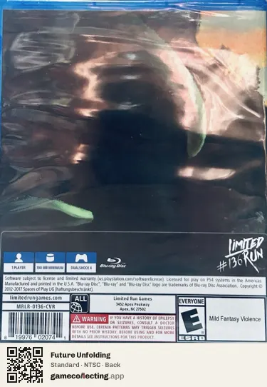 Future Unfolding PlayStation 4, NTSC box back