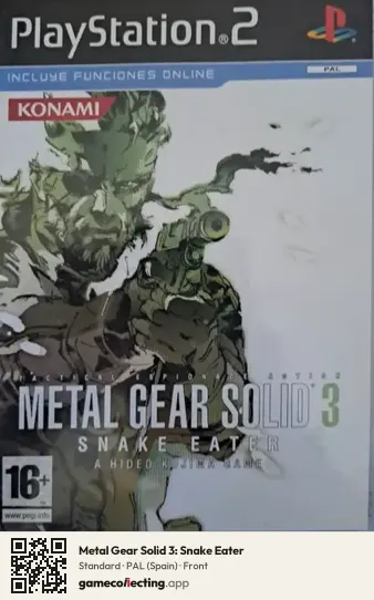 Metal Gear Solid 3: Snake Eater PlayStation 2, Spain box front