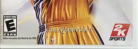 NBA 2K10, the ESRB box on its front
