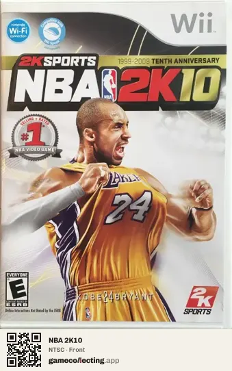 NBA 2K10 Nintendo Wii, NTSC box front