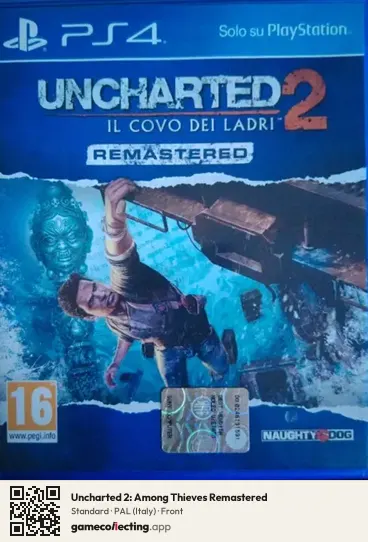 Uncharted 2: Among Thieves Remastered PlayStation 4, Italy box front