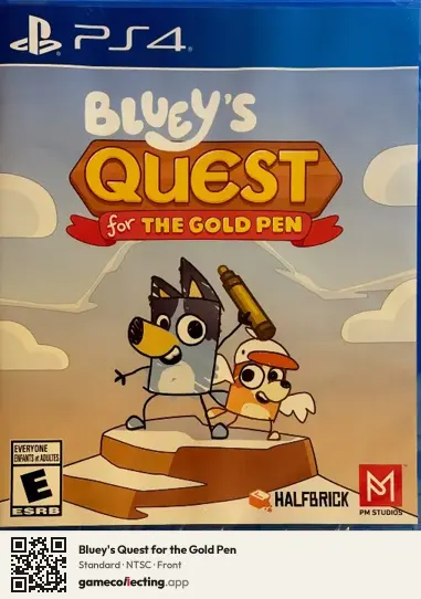 Bluey's Quest for the Gold Pen PlayStation 4, NTSC box front