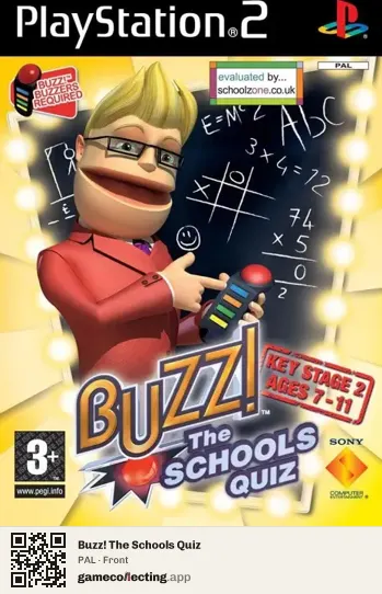 Buzz! The Schools Quiz PlayStation 2, PAL box front