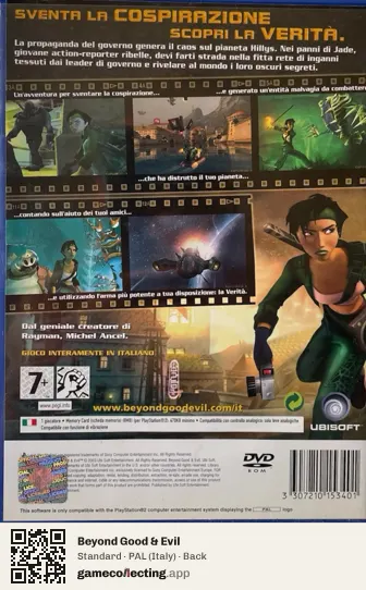 Beyond Good & Evil PlayStation 2, Italy box back