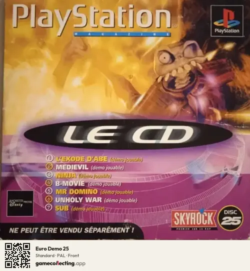 Euro Demo 25 PlayStation, PAL box front
