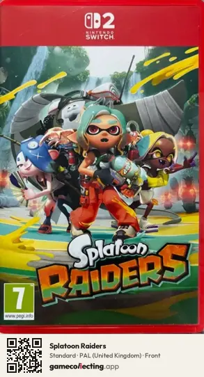 Splatoon Raiders Nintendo Switch 2, United Kingdom box front