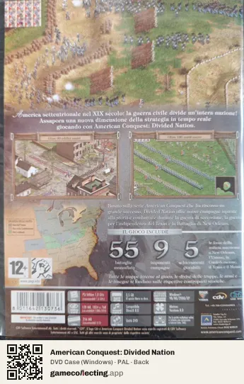American Conquest: Divided Nation Computer, PAL box back