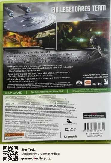 Star Trek Xbox 360, Germany box back