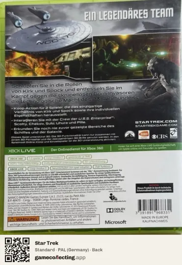 Star Trek Xbox 360, Germany box back