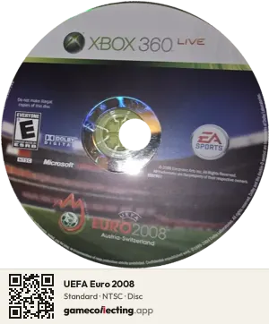 UEFA Euro 2008 Xbox 360, NTSC disc