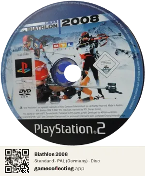 Biathlon 2008 PlayStation 2, PAL disc