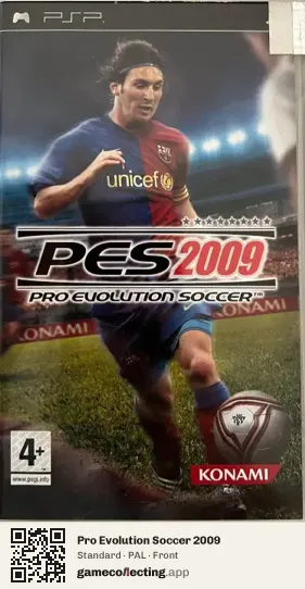 Pro Evolution Soccer 2009 PlayStation Portable, PAL box front