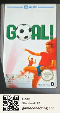 Goal! Nintendo Entertainment System, PAL cartridge label