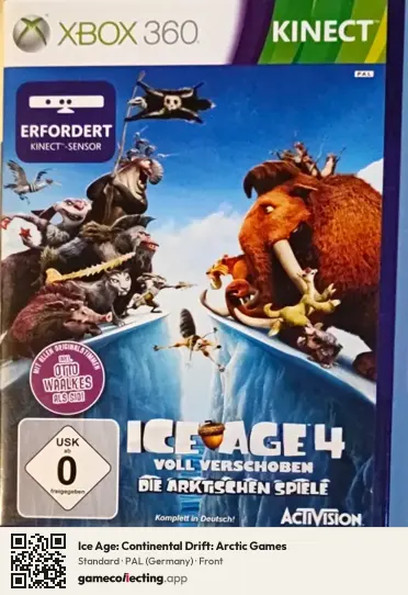 Ice Age: Continental Drift: Arctic Games Xbox 360, Germany box front