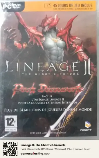 Lineage II: The Chaotic Chronicle Computer, France box front